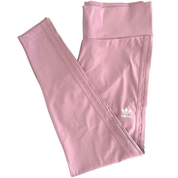 Adidas Originals Tonal 3-Stripes Leggings Magic Mauve XL โ New With Tags - Picture 2 of 15